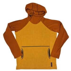 NEW 2025 Melanzana Men's Large Micro Grid Hoodie V2 PUMPKIN SUNFLOWER